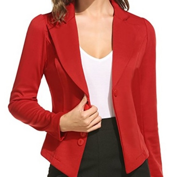 red short blazer